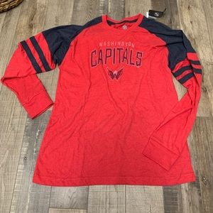 NWT Washington Capitals Hockey Red Long Sleeve T-Shirt size L